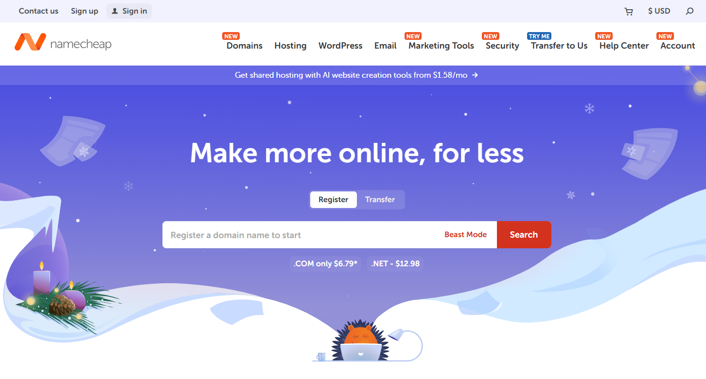 Namecheap — 高 CP 值的國際網域入門選擇